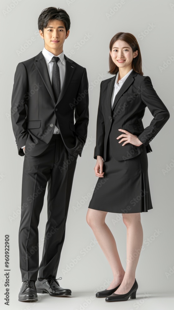 Professional Business Team in Formal Attire Posing Against Light Background Professional Business Team in Formal Attire Posing Against Light Background