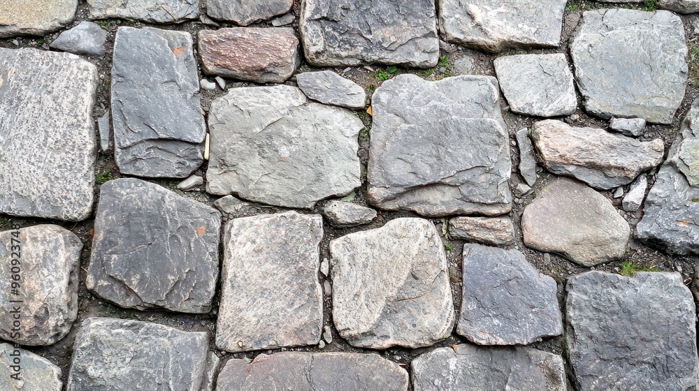 Stone Pavement Texture Natural Grey Cobblestone Background Stone Pavement Texture Natural Grey Cobblestone Background