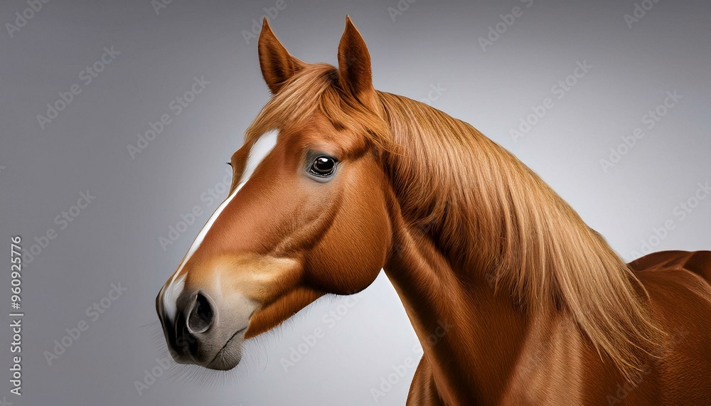 Fototapeta premium 사실적인 말 사진 이미지 