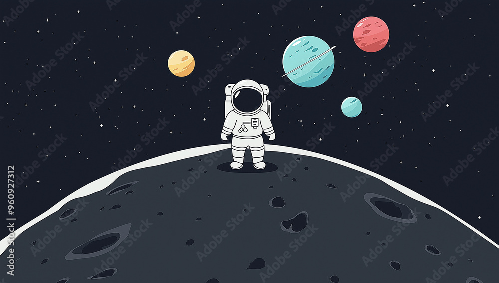 Fototapeta premium Astronaut on Moon