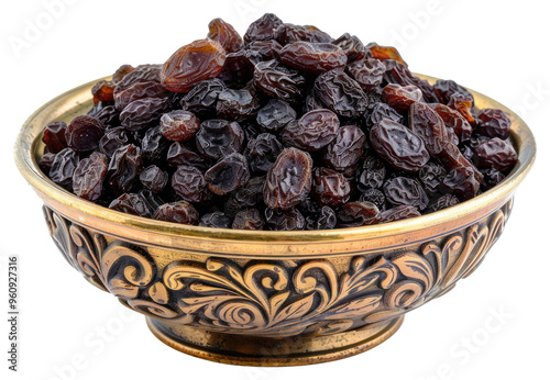 PNG Raisins bowl white background freshness.