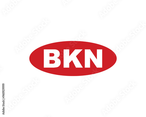 BKN logo design vector template. BKN