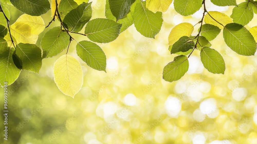 Green Leaves and Bokeh Background Green Leaves and Bokeh Background