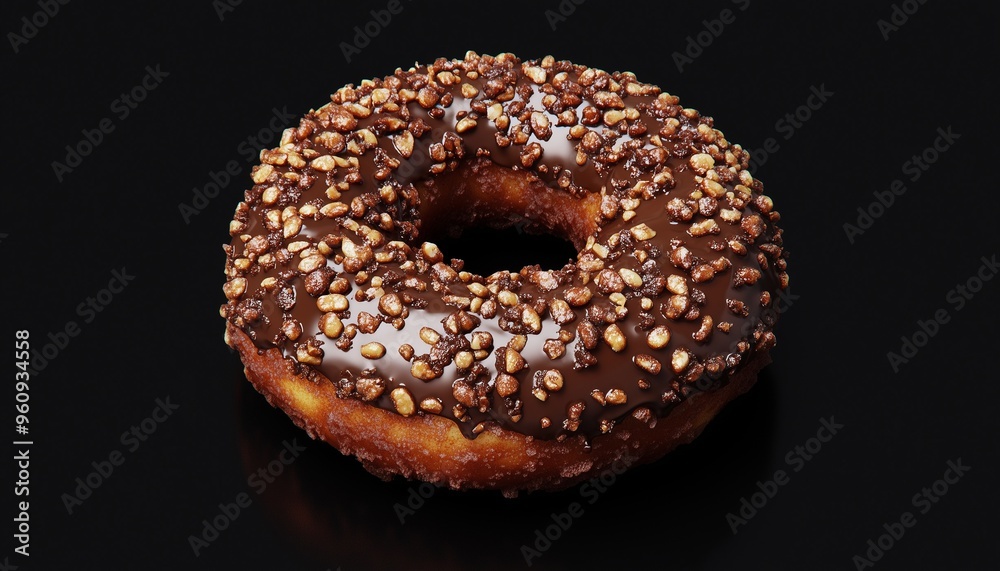 Donut chocolate topping cream snack cake kids isolated background Donut chocolate topping cream snack cake kids isolated background
