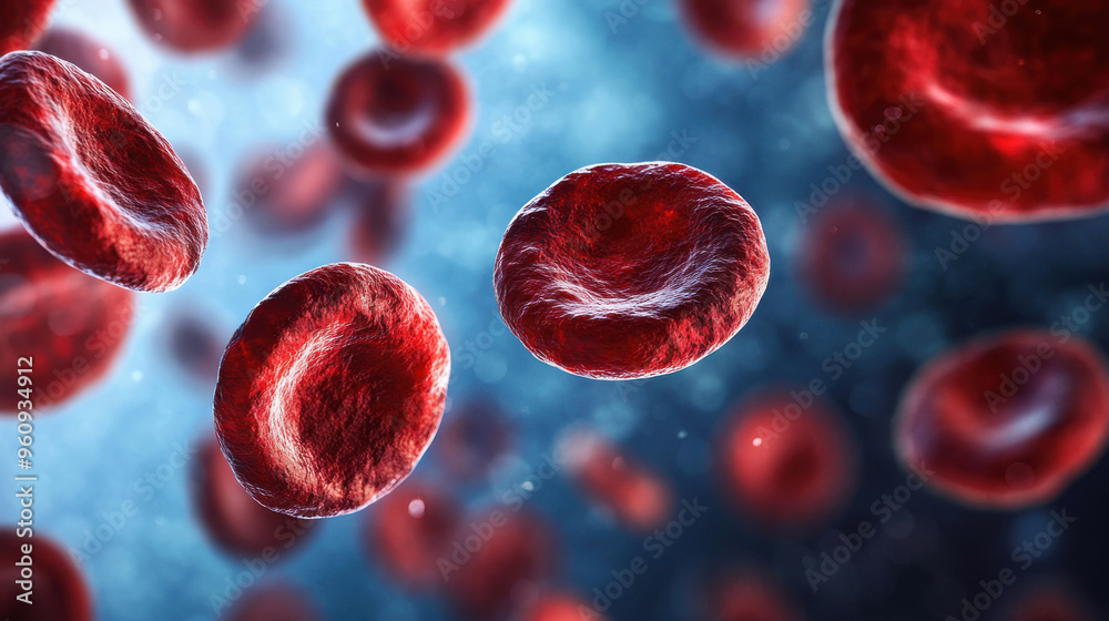 Fototapeta premium Graphical representation of hemoglobin typing results with emphasis on thalassemia-related