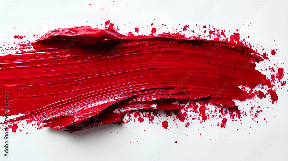 red ink brush stroke, red brush isolated on white background red ink brush stroke, red brush isolated on white background