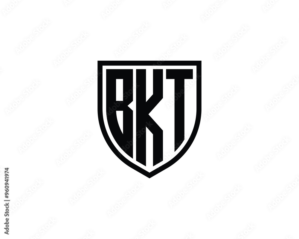 Naklejka premium BKT logo design vector template. BKT