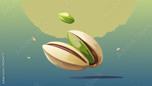 Falling pistachio nuts