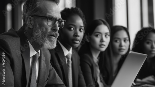 Business Meeting in a Modern Office photo