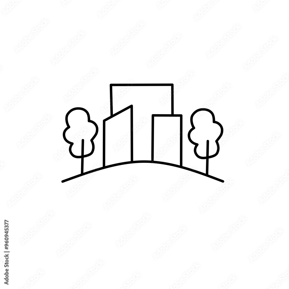 green city building icon green city building icon