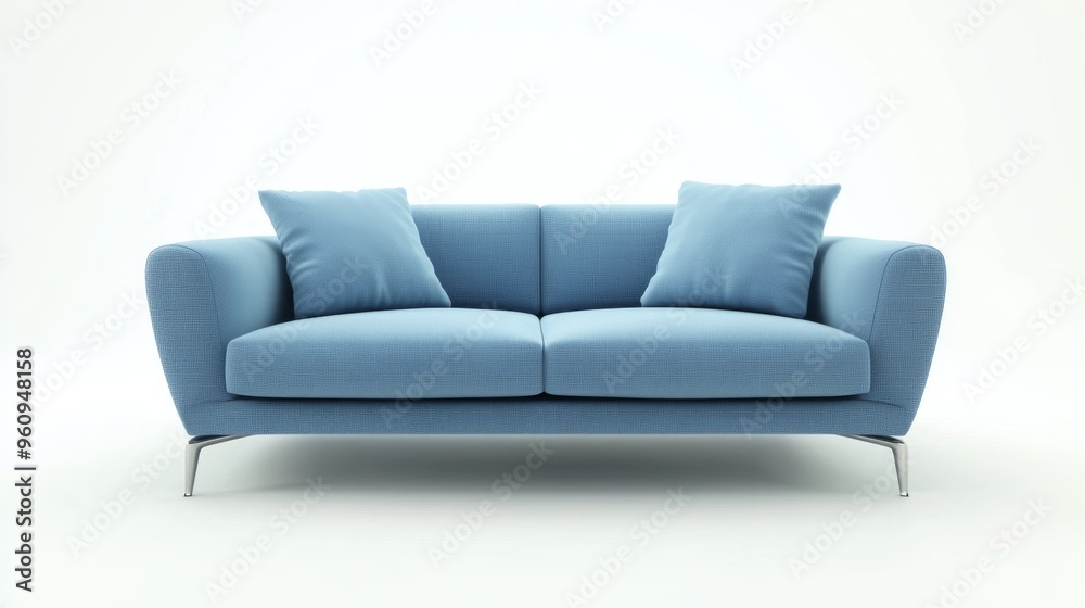 Elegant Modern Minimalist Sofa with Exquisite Design on White Background. Elegant Modern Minimalist Sofa with Exquisite Design on White Background.