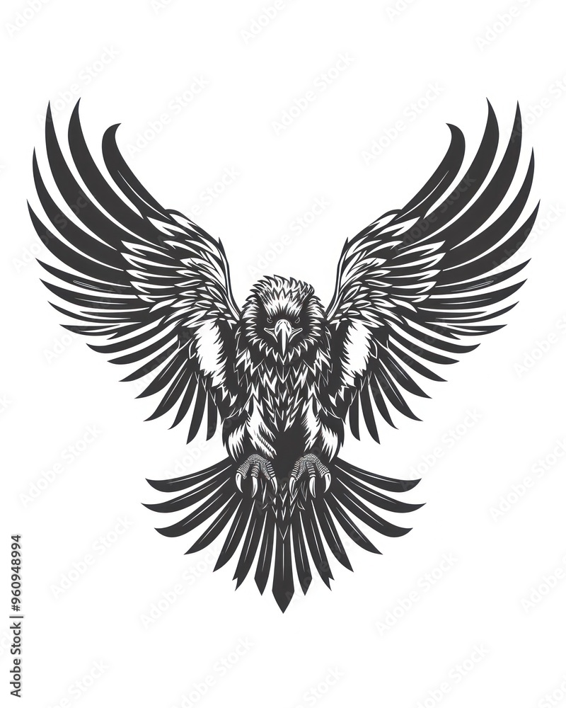 A grayscale illustration of a hawk with its wings spread wide, soaring through the air. A grayscale illustration of a hawk with its wings spread wide, soaring through the air.