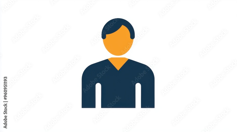 Simple Flat Icon of a Person. Simple Flat Icon of a Person.
