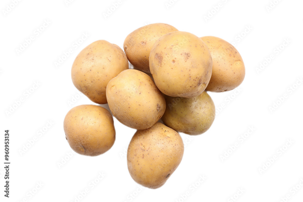potatoes isolated on white background potatoes isolated on white background