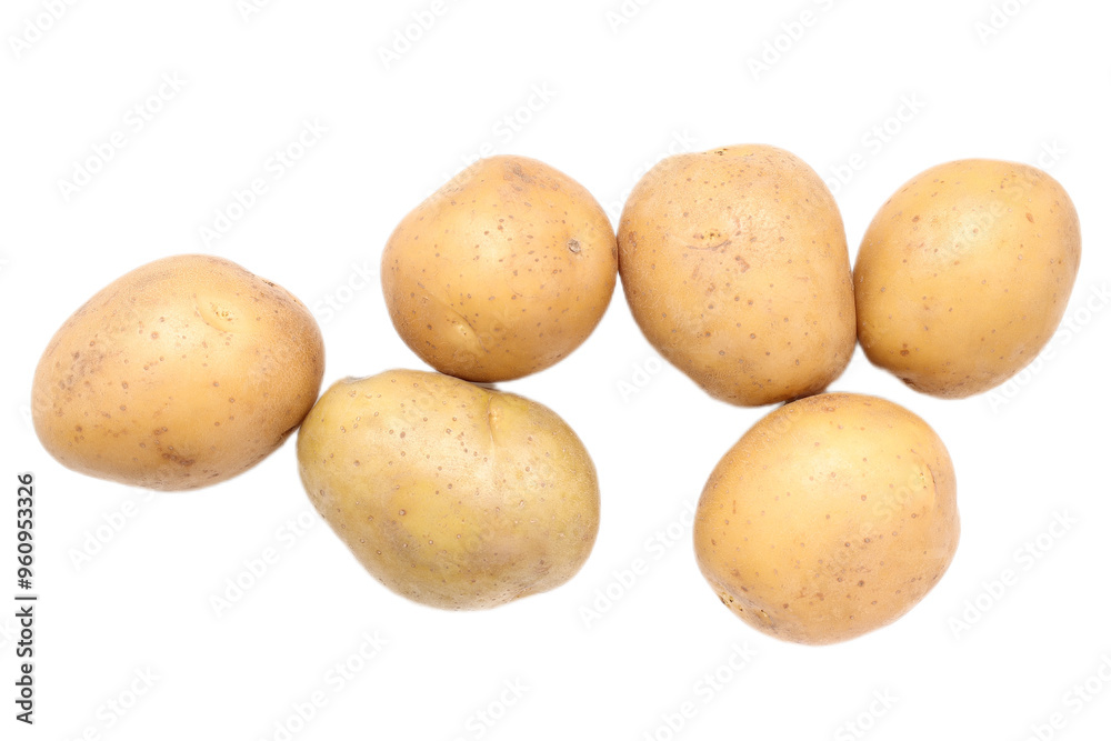 potatoes isolated on white background potatoes isolated on white background