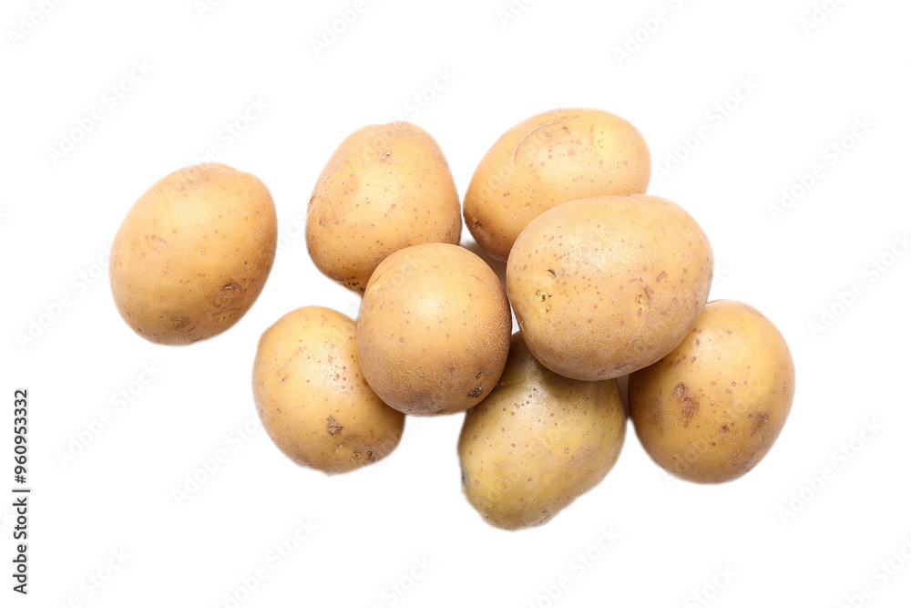 potatoes isolated on white background potatoes isolated on white background