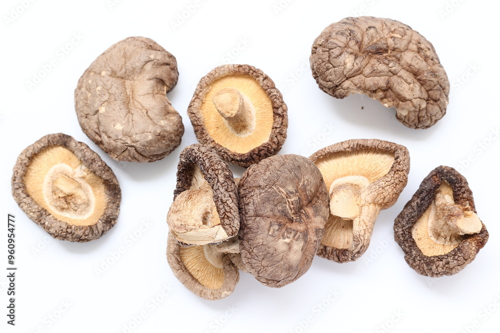 Mushrooms on white Mushrooms on white