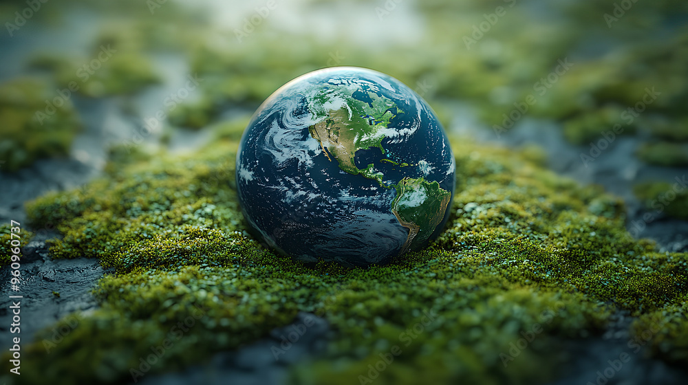 save the green planet concept with green Earth globe, Earth Day save the green planet concept with green Earth globe, Earth Day
