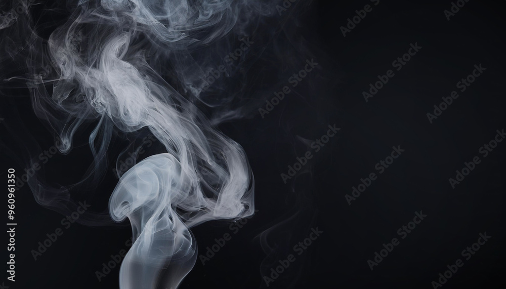 White smoke on black background. Image for background. White smoke on black background. Image for background.