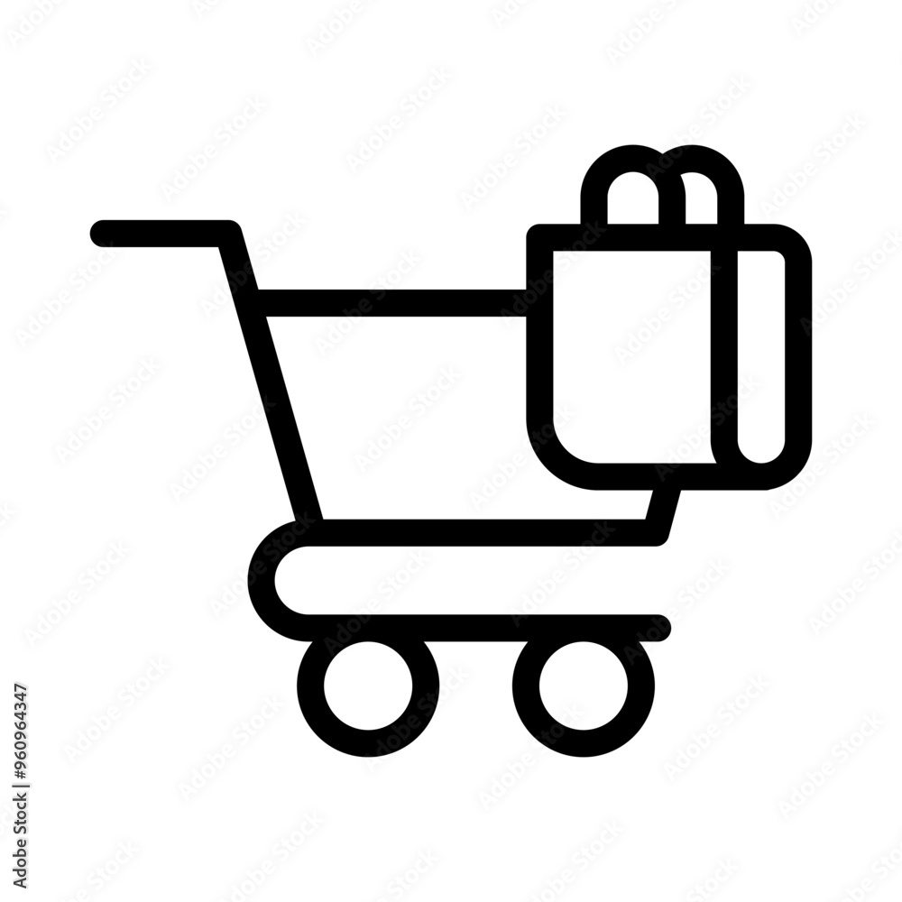 7 shopping line icon illustration vector graphic 7 shopping line icon illustration vector graphic