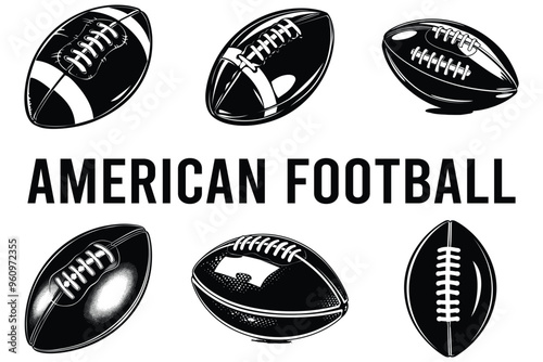 American football silhouette vector