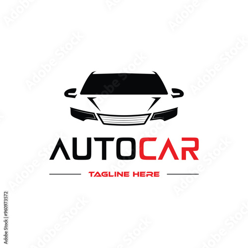 Auto shop sports car dealership logo design vector template