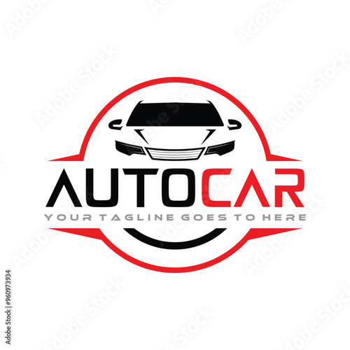 Auto shop sports car dealership logo design vector template