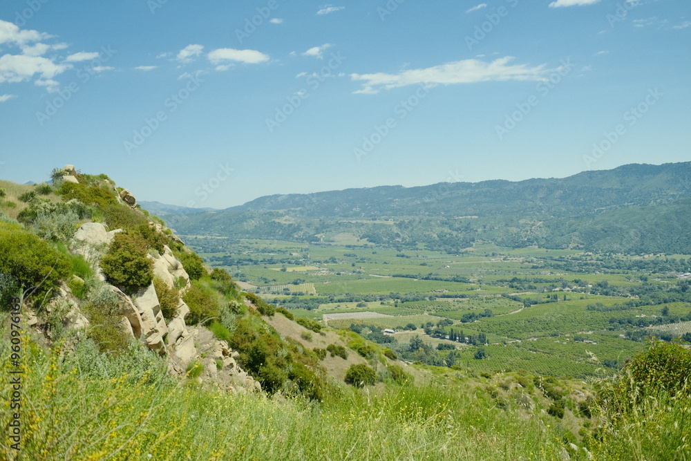 Ojai, California hike in the hills with gorgeous scenery with bright blue skies and amazing views of the wineries and nature scenes Ojai, California hike in the hills with gorgeous scenery with bright blue skies and amazing views of the wineries and nature scenes