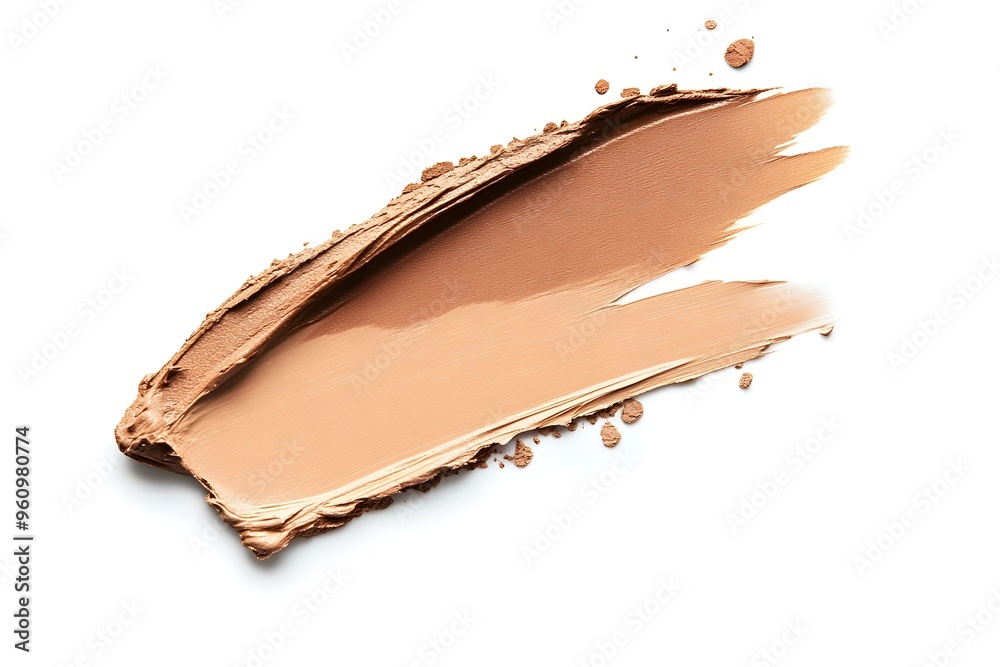 Make up foundation smudge flude concealer texture isolated on white background Make up foundation smudge flude concealer texture isolated on white background
