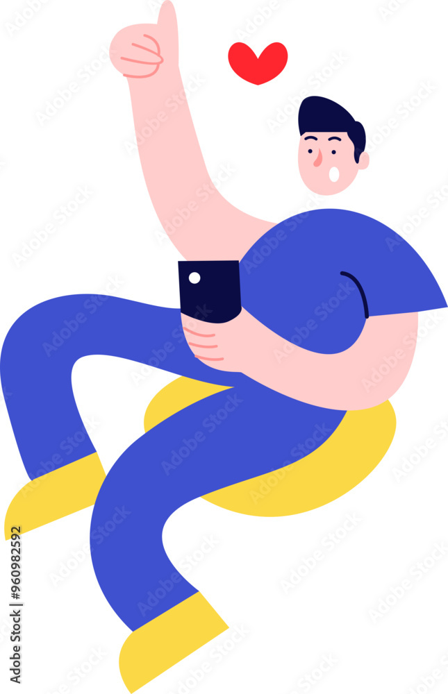 Modern Style Character Flat Design Illustration Modern Style Character Flat Design Illustration