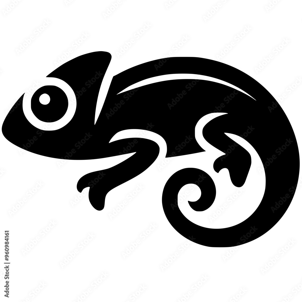 Chameleon logo silhouette