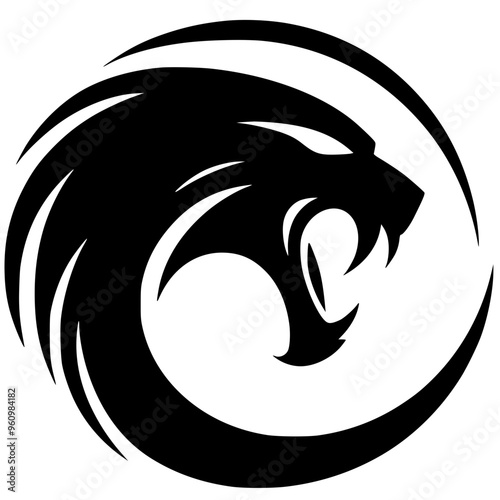 Silhouette of a ferocious predator
