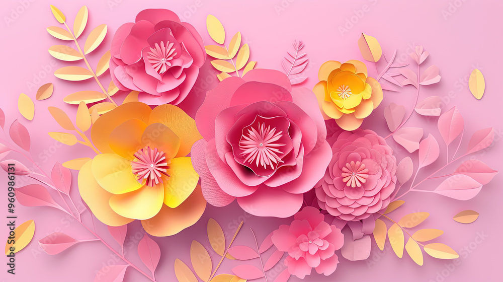 Pink and yellow flowers Pink and yellow flowers