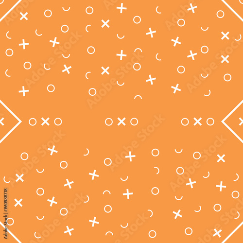 vector seamless pattern with oranges background abstract