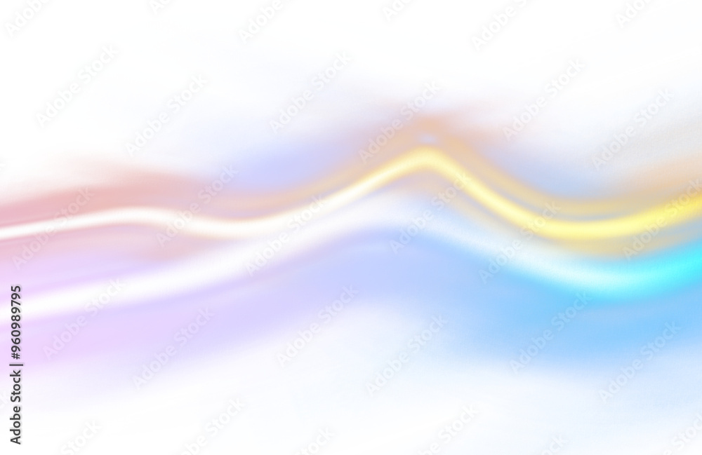 Fototapeta premium Transparent neon glowing gradient lines texture overlay effect. Lensflare rays, film grain, light leaks overlay effect.