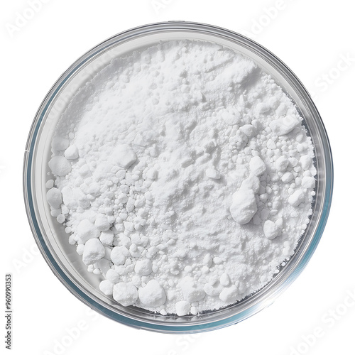 White Powder in a Glass Petri Dish