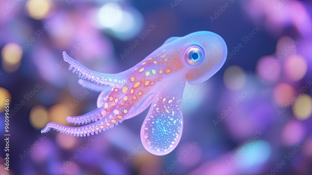 Obraz premium squid isolated on cute background