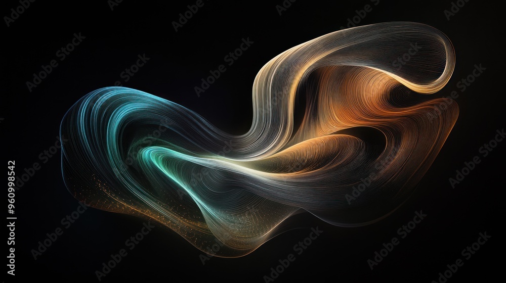 Obraz premium Abstract Intertwined Glowing Lines