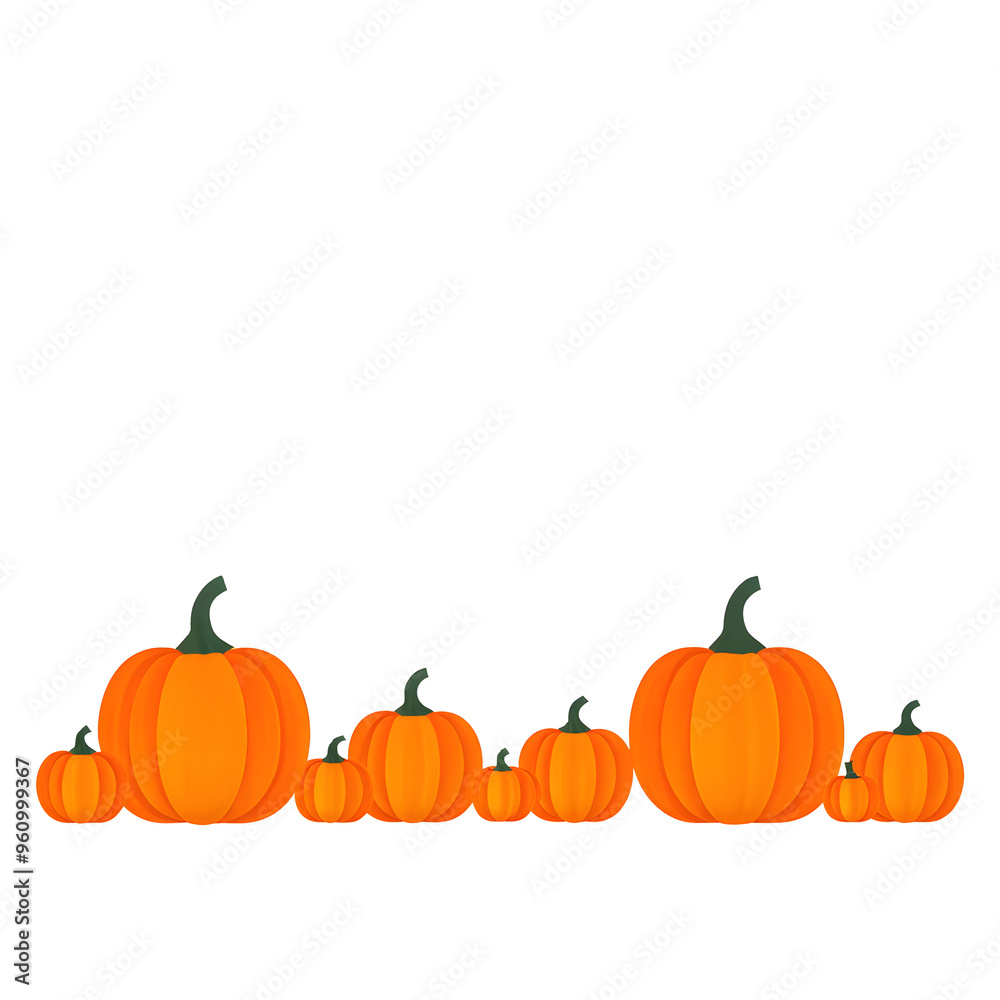 Obraz premium pumpkins isolated on white