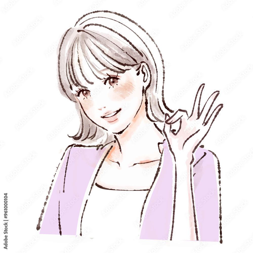 女性・女の子のイラスト素材 女性・女の子のイラスト素材