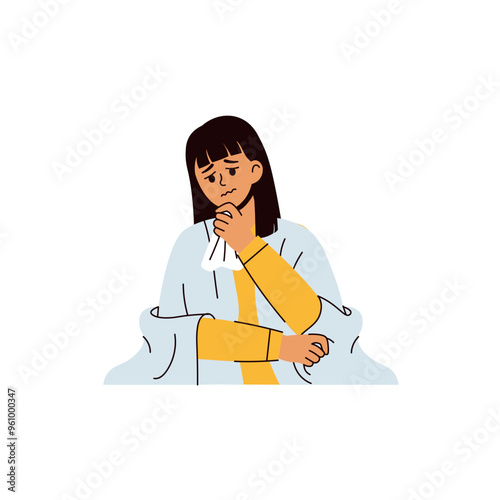 Asthma Symptoms Illustration Common Cold