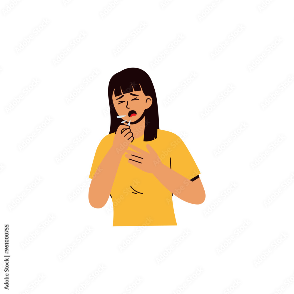 Asthma Symptoms Illustration Wheezing Asthma Symptoms Illustration Wheezing
