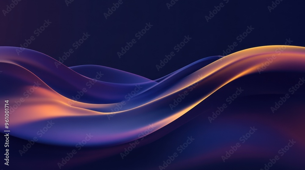Obraz premium Abstract Swirling Purple and Orange Waves