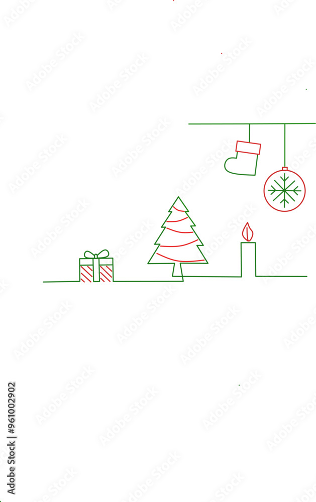 Christmas line icon set design vector background for template and background Christmas line icon set design vector background for template and background
