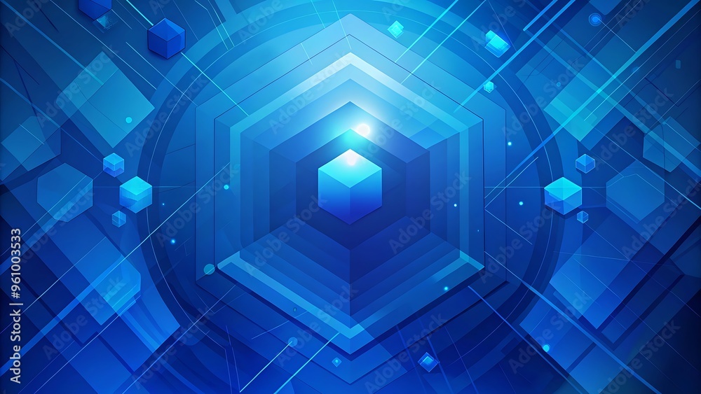 Abstract Blue Geometric Background. Abstract Blue Geometric Background.