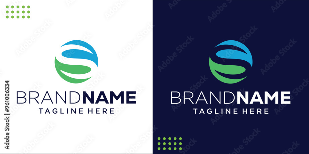 Creative S Logo with Leaf Shape, Design Inspiration, Illustration, Vector Creative S Logo with Leaf Shape, Design Inspiration, Illustration, Vector