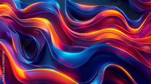 Abstract Colorful Wavy Background