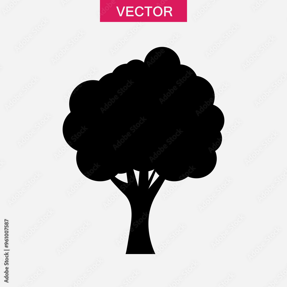 Tree sign icon, Branch forest vector flat black trendy style illustration for web and app..eps Tree sign icon, Branch forest vector flat black trendy style illustration for web and app..eps