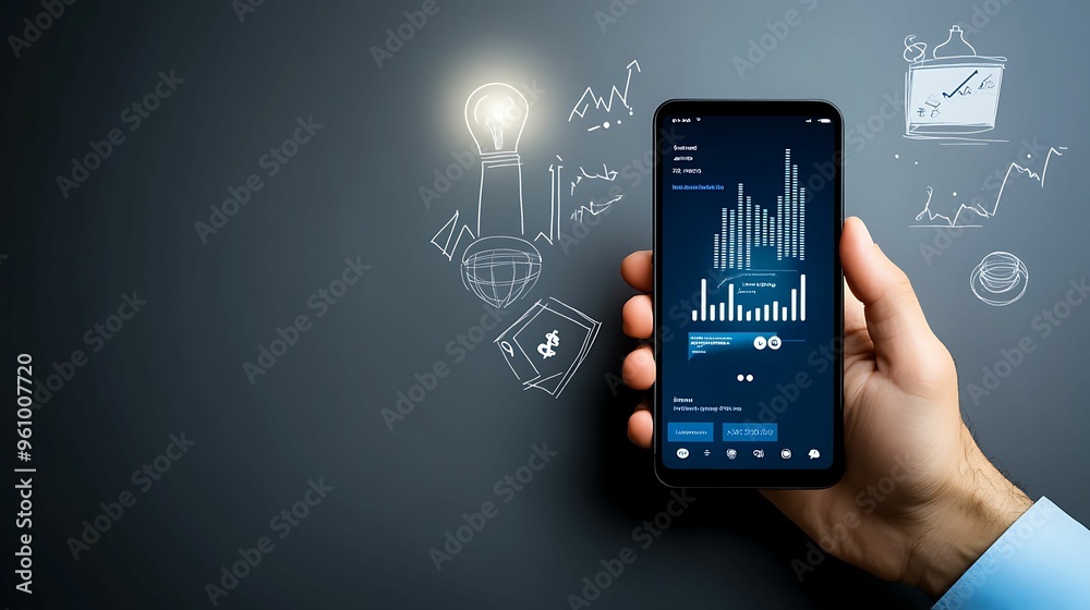 Illuminating Financial Education App Tools - Abstract Doodle Style Background Illuminating Financial Education App Tools - Abstract Doodle Style Background