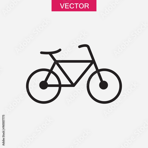 Bicycle sign icon, Cycling business concept trendy style illustration for web and app..eps